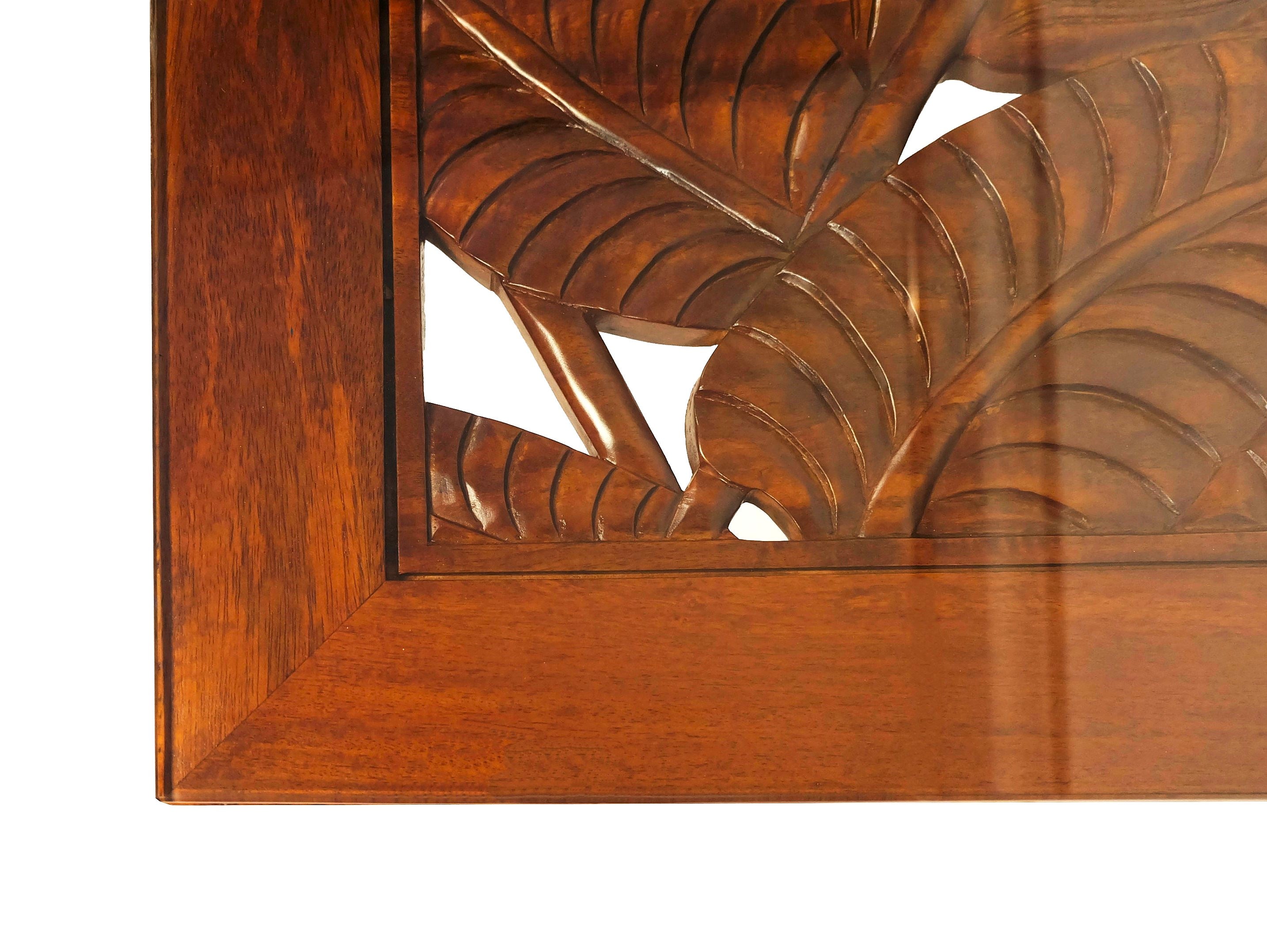 Tropical Leaf Carved with Ginger Leaf Chairs