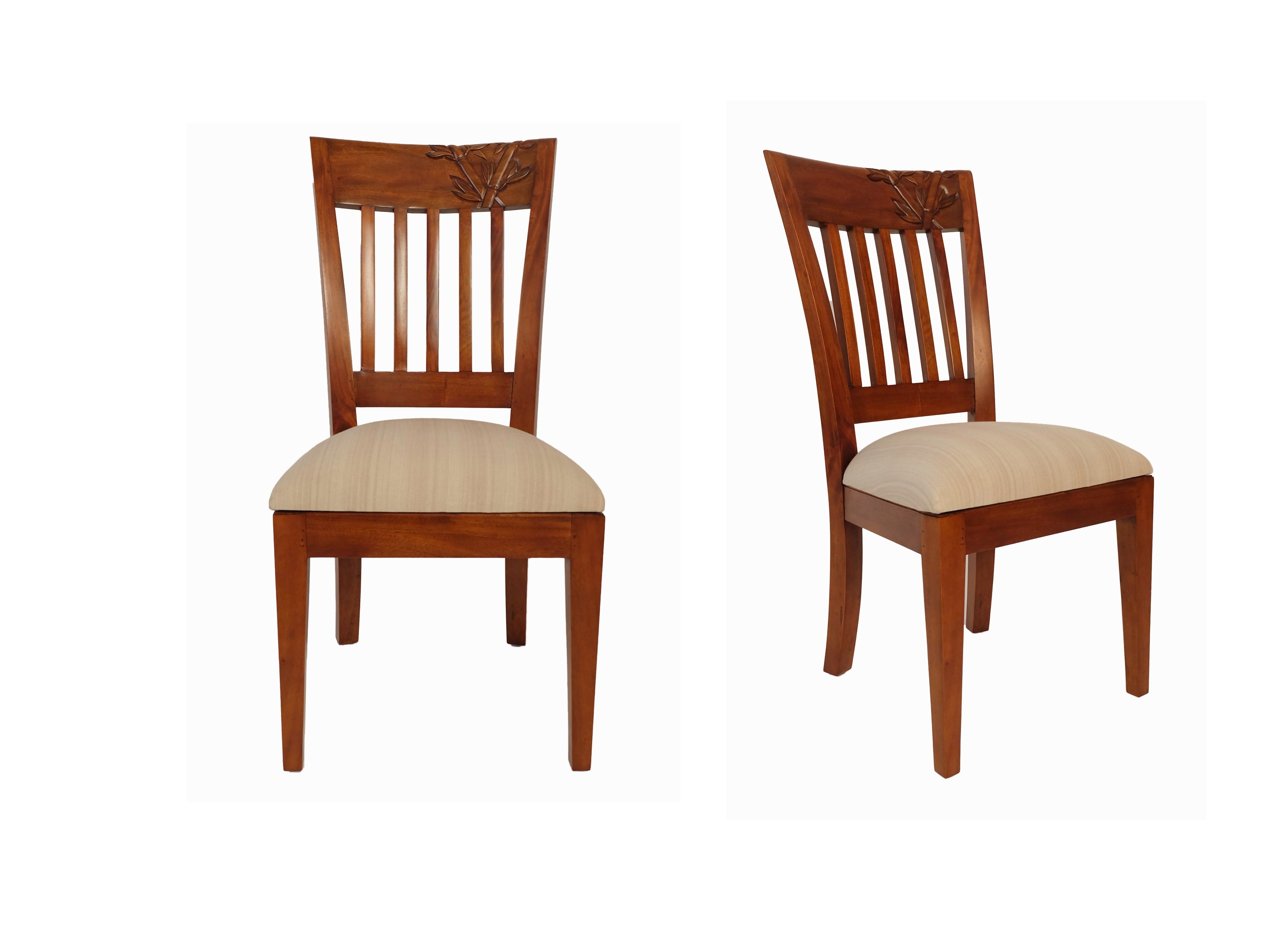U - Base with Bamboo Carved Chairs