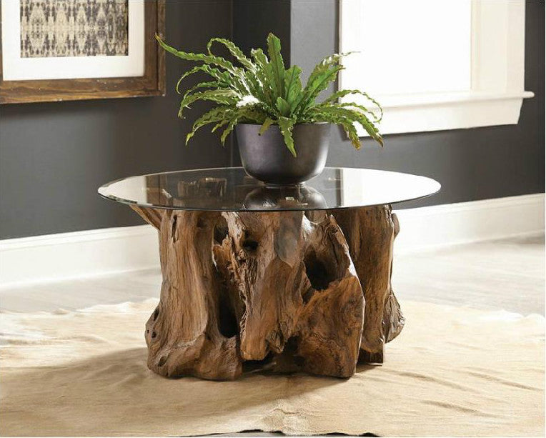 Root Coffee Table (60cmx60cm) - Teak Root Coffee Table